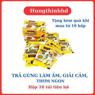 Trà gừng hoà tan Univiva Hộp 10 túi từ bột gừng già khô, làm ấm cơ thể