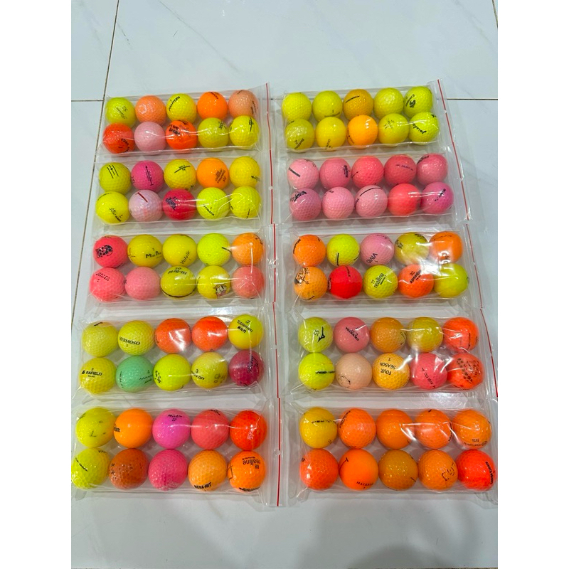 10 quả bóng golf màu mới 90%