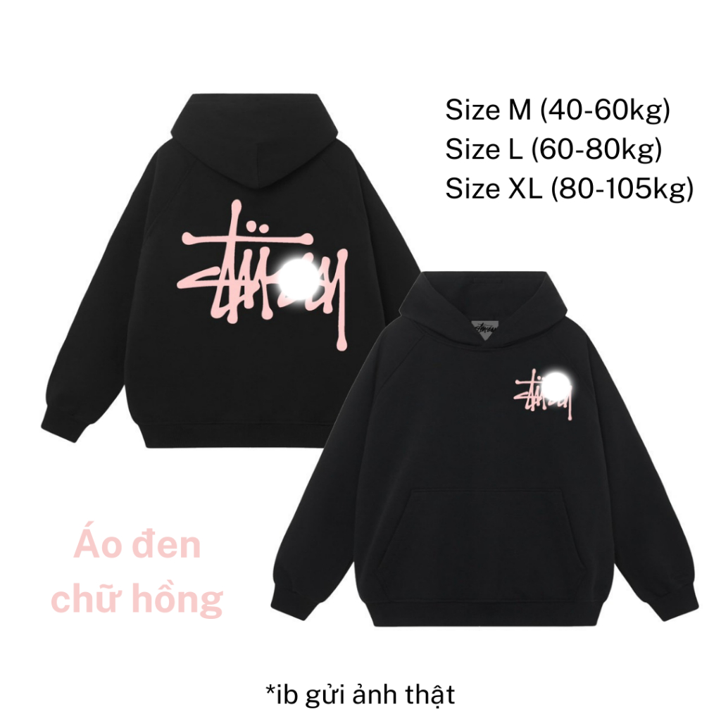 Áo Hoodie $tu$.$y chữ hồng - chất nỉ bông Hàn, form rộng, giới tính đều mặc được (Unisex)