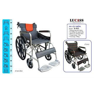 Xe lăn lucass caro x-91l bánh mâm