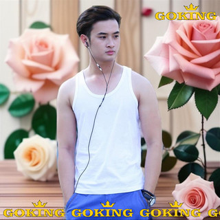 Áo 3 lỗ nam Goking, 100% cotton siêu thoáng mát, thấm hút mồ hôi. Áo ba lỗ nam hàng hiệu cao cấp