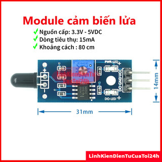 Module cảm biến lửa, Mạch cảm biến phát hiện ngọn lửa Flame sensor - Module arduino