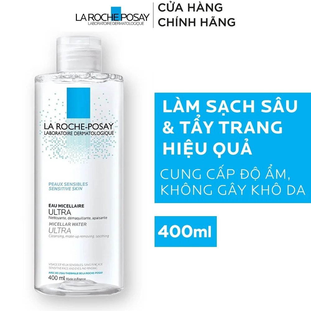 NƯỚC TẨY TRANG LA ROCHE-POSAY CHO DA KHÔ, DA NHẠY CẢM VÀ DA DẦU MỤN SẢN PHẨM CHÍNH HÃNG 400ML