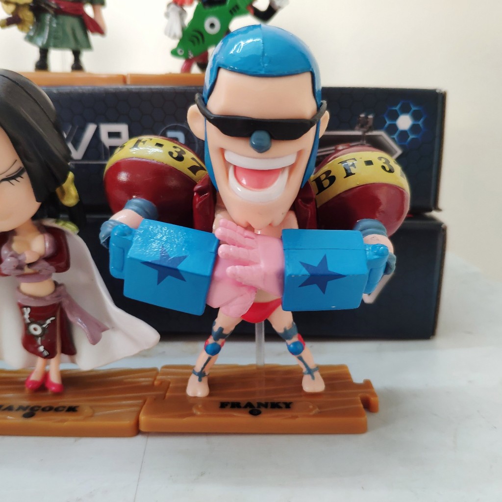 Combo set bộ nhân vật One piece CHIbi mặc định băng mũ rơm 10 nhân vật Boa hancock Brook Franky Usopp