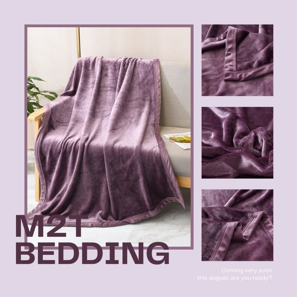 Chăn lông tuyết cao cấp M2T Bedding kích thước 2mx2m3 - chăn văn phòng mềm mịn, sang trọng