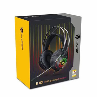 TAI NGHE CHUYÊN GAME LED LAPOP B10 CÓ MIC Không rung Màu Đen