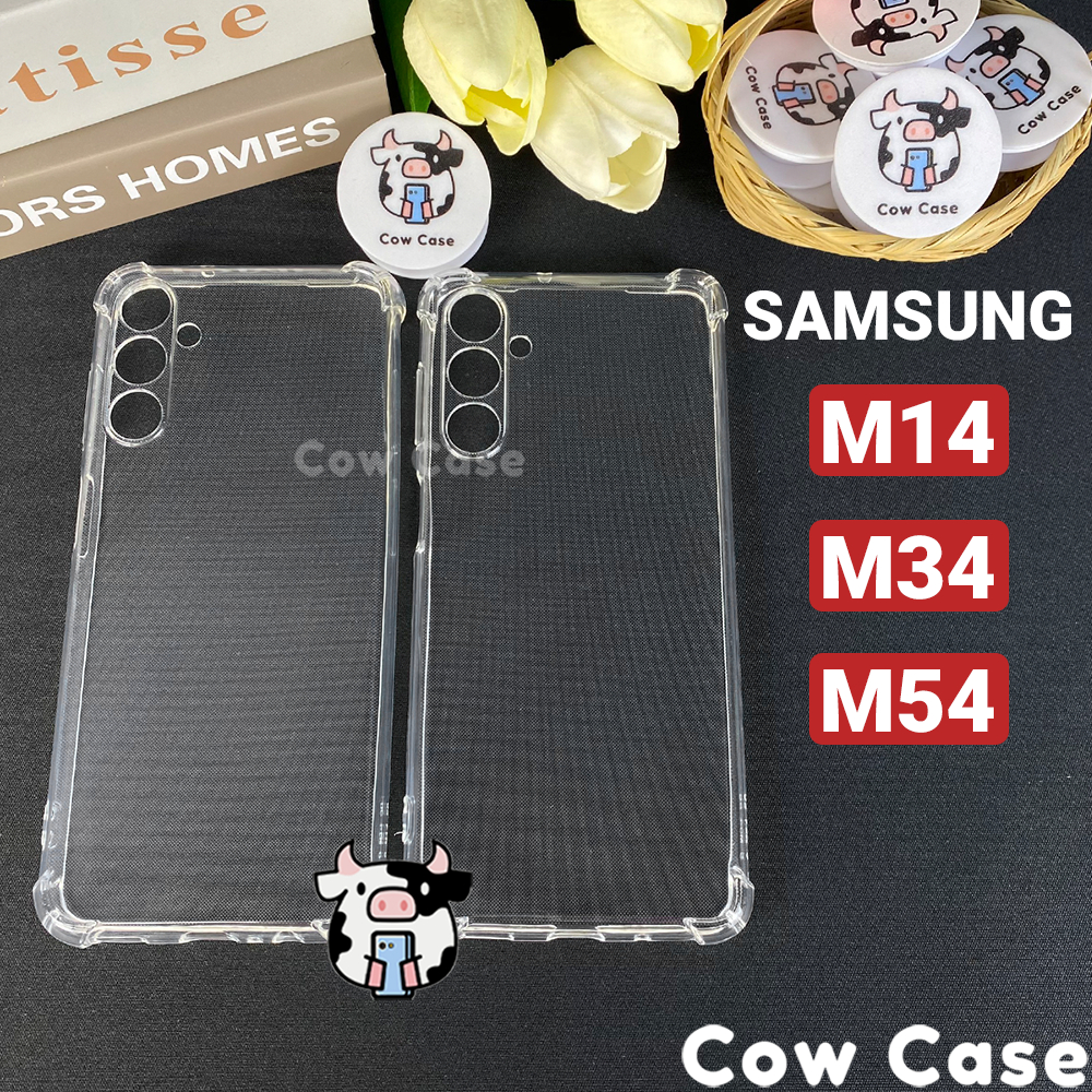 Ốp lưng Samsung M14, M34, M54 chống sốc silicon dẻo trong Cowcase | Vỏ điện thoại ss galaxy silicon DEOT