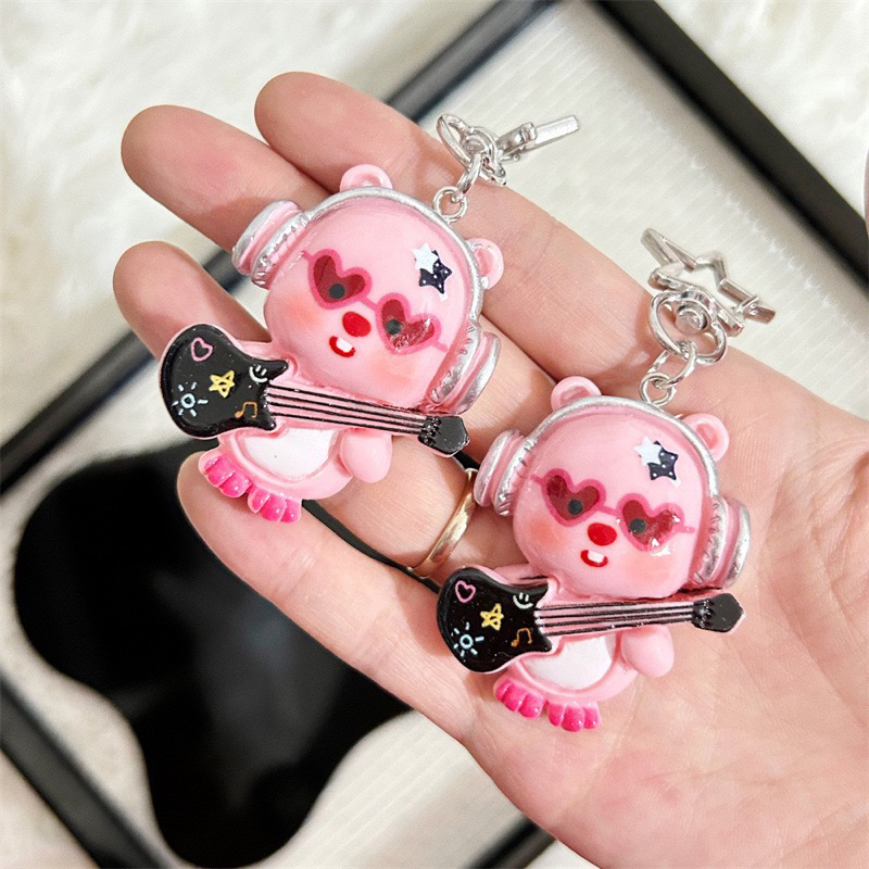 Móc Chìa Khoá Hoạt Hình Loppy A46 , Móc Khoá Pororo Hải Ly Loppy đáng yêu