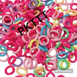 Túi Zip 100 dây cột tóc màu cho bé (cở nhí 2cm)