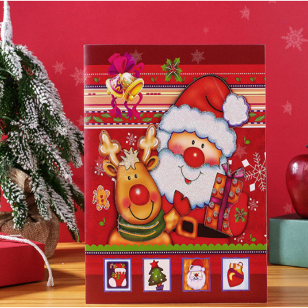 Thiệp đèn có nhạc Noel/ Giáng sinh Quà Tặng Sưu Tầm DIY - MYNAMART