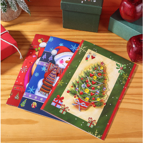 Thiệp đèn có nhạc Noel/ Giáng sinh Quà Tặng Sưu Tầm DIY - MYNAMART