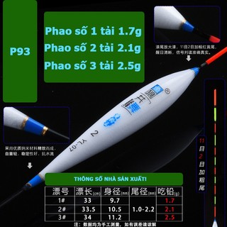 Phao câu cá trắng yl-07 p-93