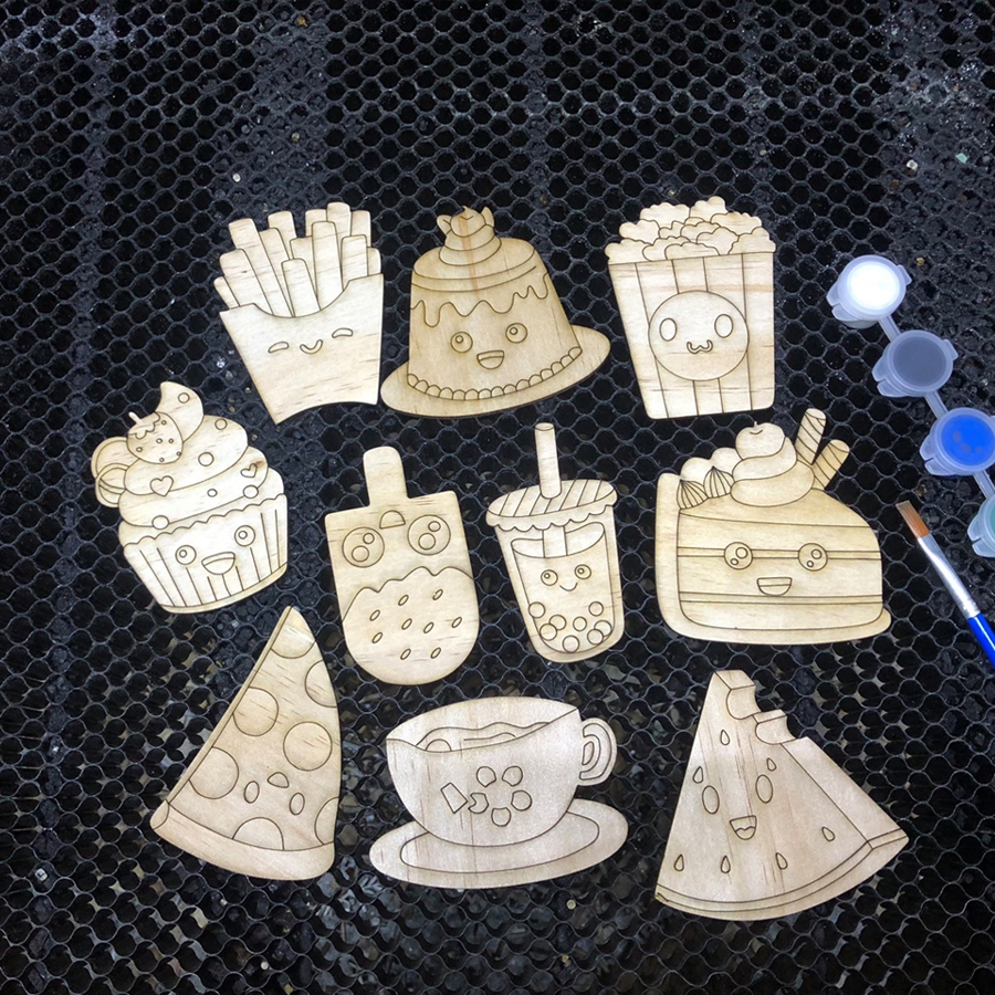 Bộ Hình Gỗ Tô Màu Các Loại Món Ăn Siêu Đẹp Cho Bé Phát Triển Tư Duy - Thỏa Sức Sáng Tạo - Gửi Ngẫu Nhiên Theo Số Lượng