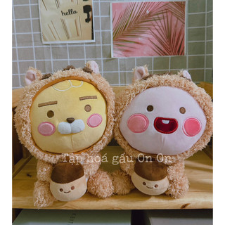 [Apeach Ryan kakao friends] cặp gấu bông đào rian cosplay sóc ôm hạt dẻ lông xù mịn chính hãng