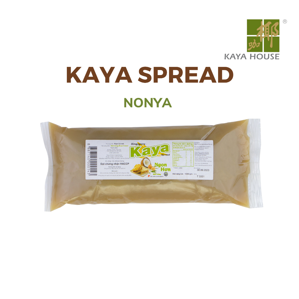 Mứt Kaya Singapore Nonya 225G - Kaya Spread - Ăn kèm với Sandwich, làm nguyên liệu nấu ăn