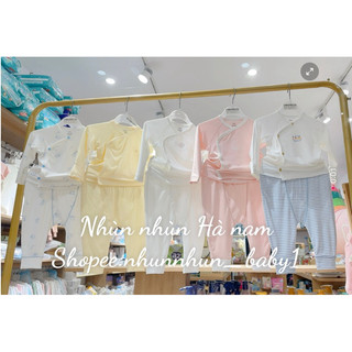 (Nhùn nhùn)Bộ Avaler/Nous sơ sinh cài lệch/cài chéo cotton petit size NB và 3-6m