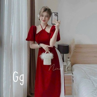 Set áo dài cách tân, áo dài tết