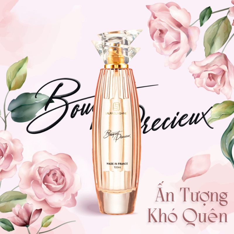 Nước Hoa Nữ Bouquet Precieux Laura Sunshine Nhật Kim Anh 100ml - Mùi hương quyến rũ tinh tế