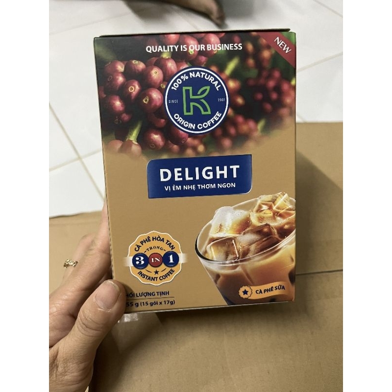Hộp cà phê sữa _ cà phê K(15 gói×17g)
