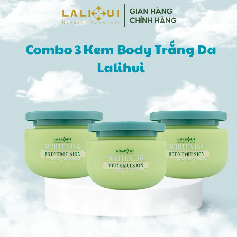 COMBO 3 KEM BODY WHITENING SIÊU CẤP LALIHUI CHÍNH HÃNG, KEM DƯỠNG TRẮNG DA TOÀN THÂN KHÔNG BẾT DÍNH NÂNG TÔNG HIỆU QUẢ