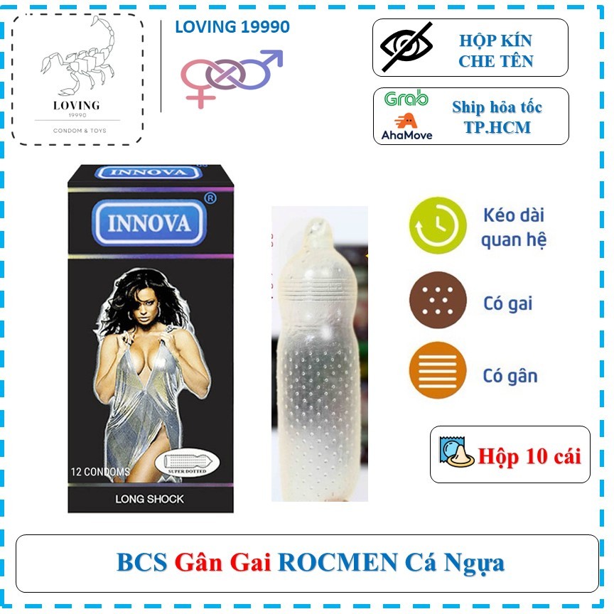 Bao Cao Su Kéo Dài Thời Gian Quan Hệ và Có Gai Innova 4in1Đen Hộp 10 cái HÌNH TỰ CHỤP, HÀNG CÓ SẴN