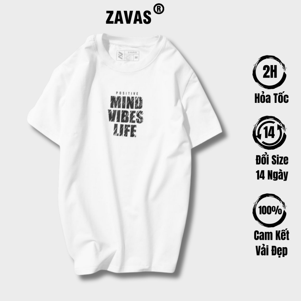 Áo thun nam cổ tròn ZAVAS, ngắn tay đẹp chất vải cotton co giãn 4 chiều thoáng mát ZAVAS - Z14