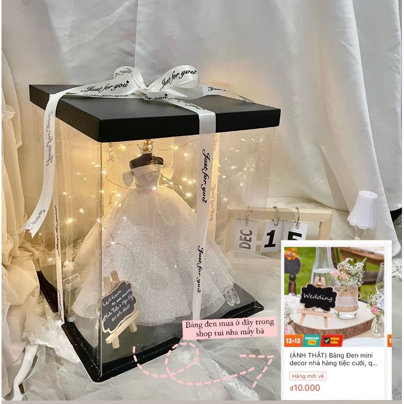 Mô Hình Váy Cưới Mini trong suốt