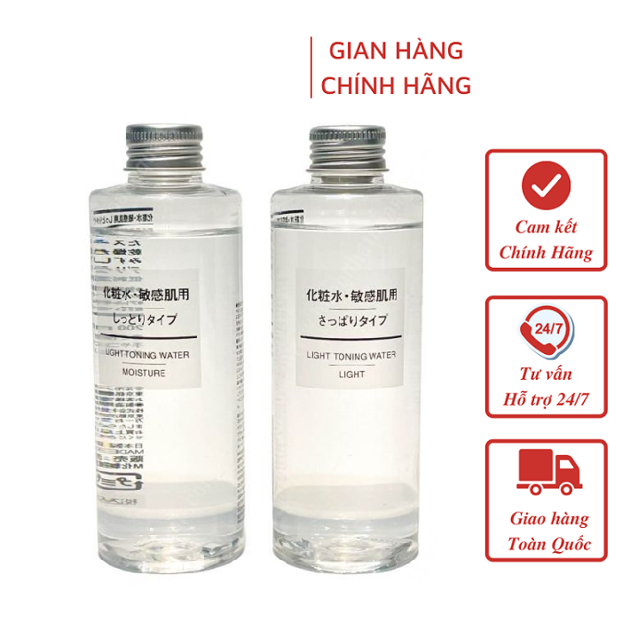 Nước Hoa Hồng Toner Muji Light Toning Water Cân Bằng Da 200ml