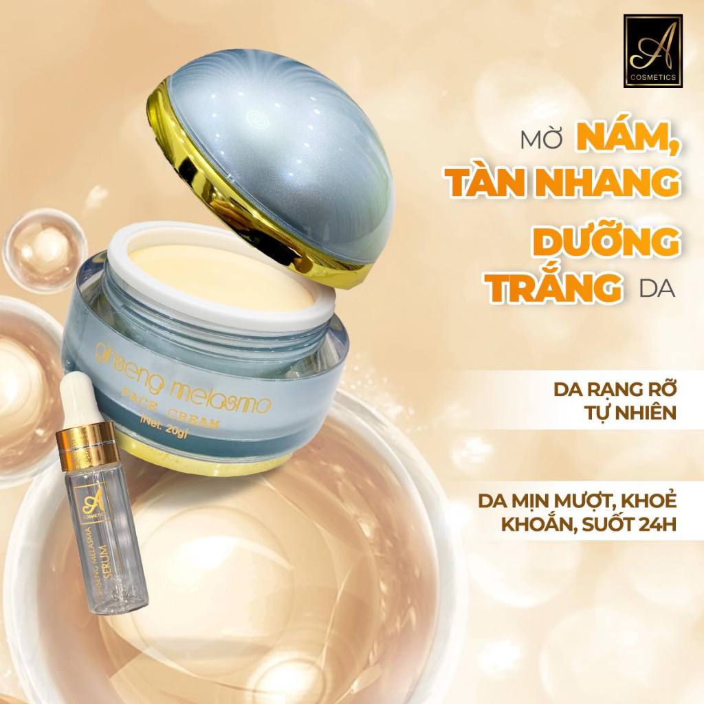 Combo Kem Face Nám A Cosmetics + Serum Nám A Cosmetics Mỹ Phẩm Phương Anh Chính Hãng