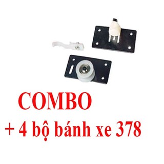 COMBO 4 bộ Bánh xe lùa cánh tủ  378 chính hãng