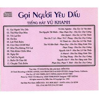 Đĩa cd 2790.dxcd020- vu khanh- goi nguoi yeu dau chất lượng cao
