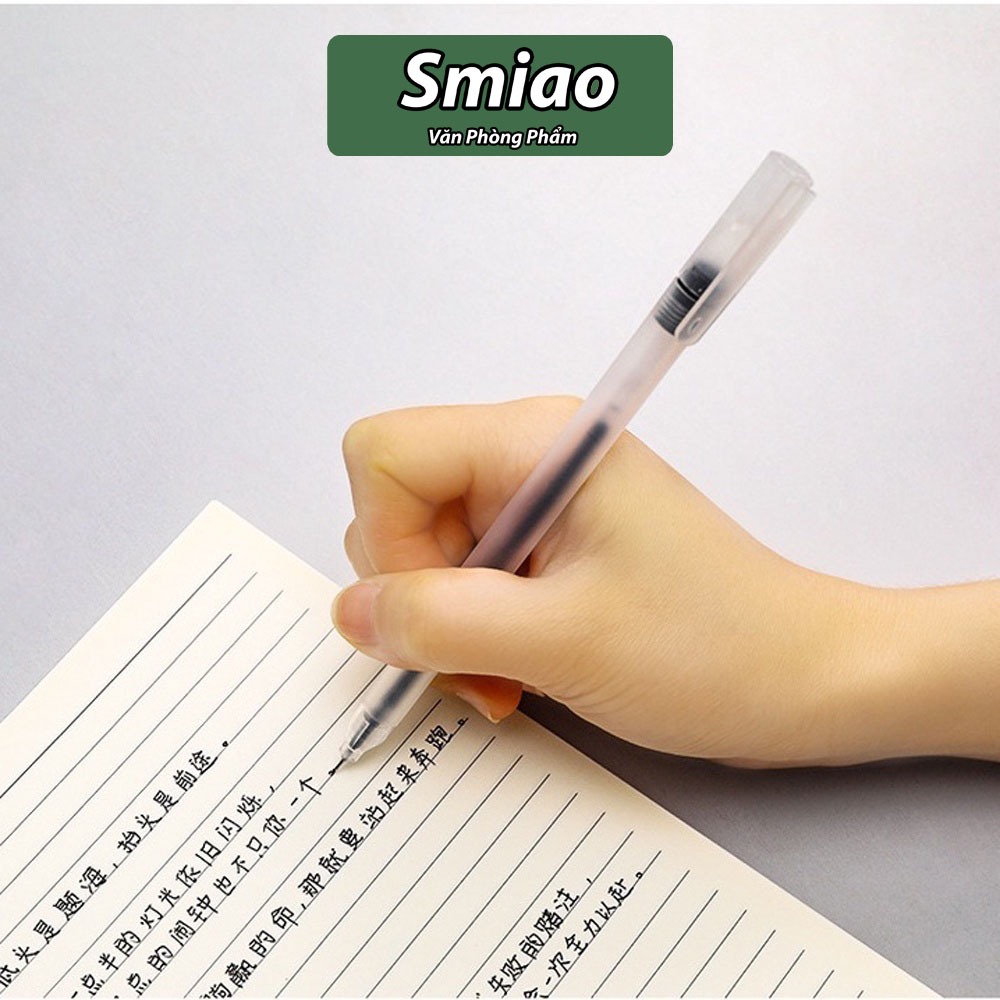 Bút gel khô nhanh ngòi 0.5mm văn phòng phẩm 3 màu xanh đen đỏ combo 20-100 chiếc