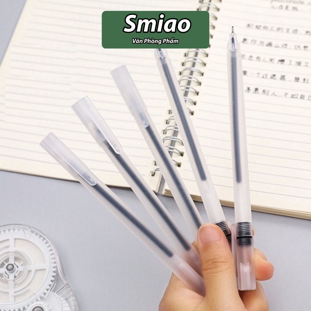 Bút gel khô nhanh ngòi 0.5mm văn phòng phẩm 3 màu xanh đen đỏ combo 20-100 chiếc