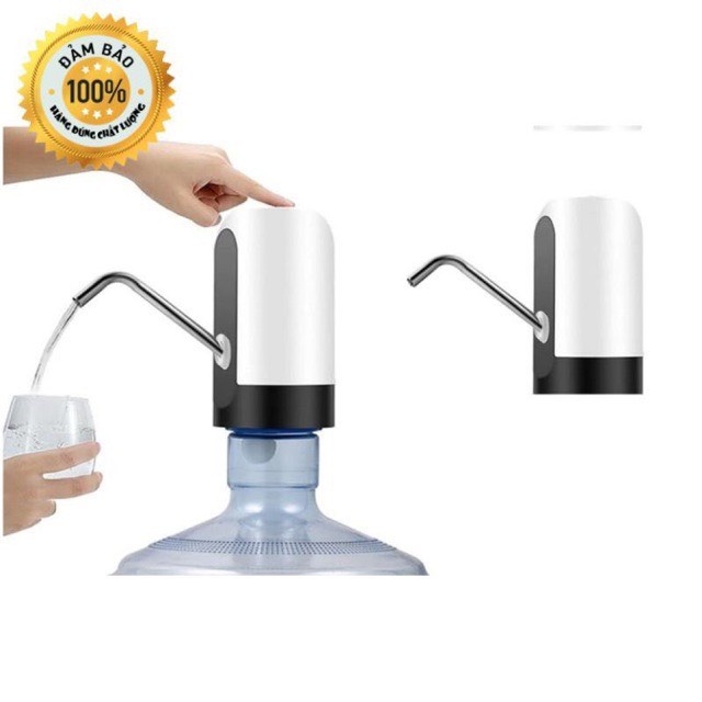 Máy Hút Nước Tự Động Thông Minh - Vòi Lấy Nước Thông Minh Từ Bình Màu Đen Trắng 12V Công Suất 5W Sạc Pin TIMOSTORE