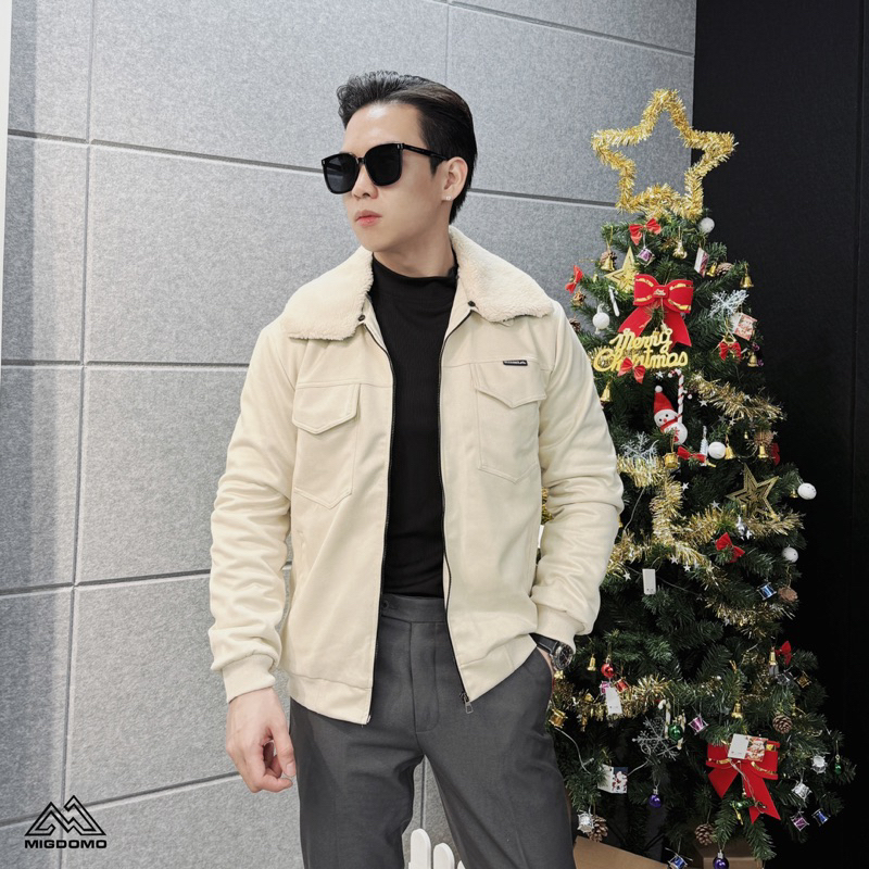 Áo khoác nam cổ lông bên trong lót lông dày dặn,Áo khoác nam mùa đông