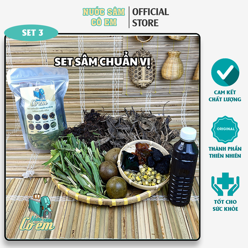 Combo 3 Set nước sâm chuẩn vị nước sâm Cô Em thanh nhiệt - mỗi set nấu 10L nước