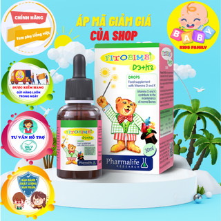 Vitamin fitobimbi d3+k2 dạng nhỏ giọt dễ dùng chai 30ml