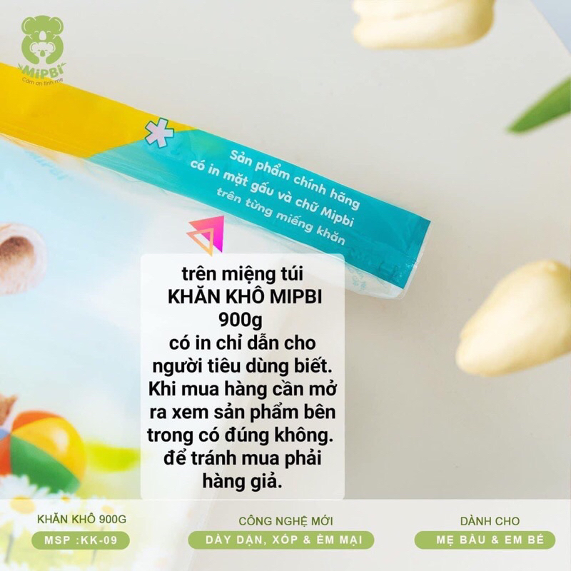 Khăn vải khô đa năng Mipbi 600g/900g