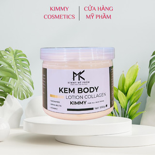lẻ hộp 500g Kem body lotion collagen Kimmy makeup kháng nước - whitening body lotion