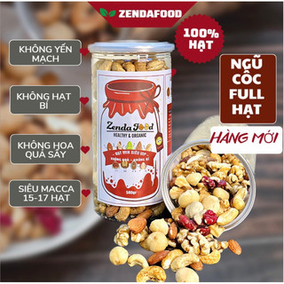 Combo 2 hộp ngũ cốc vip full hạt- hạt mix siêu vip zendafood -1kg