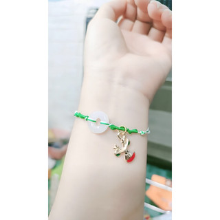 Vong tay handmade phối charm noel, dây màu