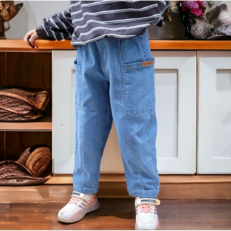 Quần jean dài bé trai sz 18_55kg ,quần bò dài bé đi học đi chơi chất mềm co giãn