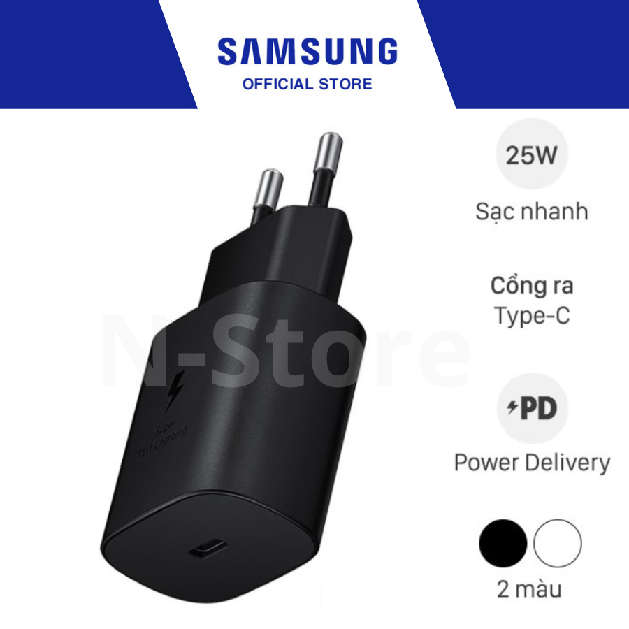 Bộ Sạc Samsung Siêu Nhanh 25w Type C To Type C,Dùng Cho Note 10,Note 10 Plus,S20,S22,S22 Ultra,Chính Hãng DTM