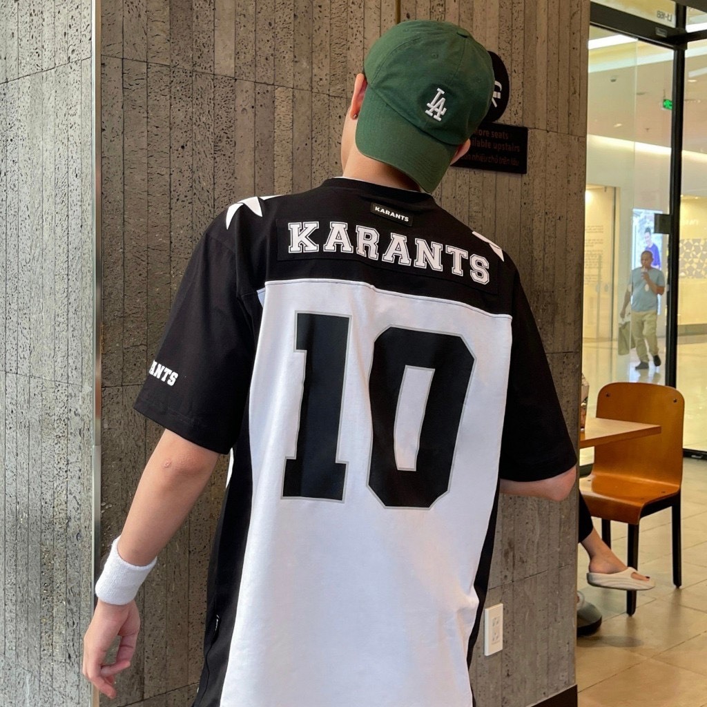 Áo Thun Phối Bóng Đá Karants Local Brand. Áo phông nam nữ Streetwear Form Oversize - KR63