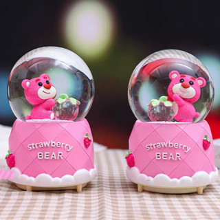Quả cầu tuyết pha lê Hello Kitty - gấu dâu Lotso