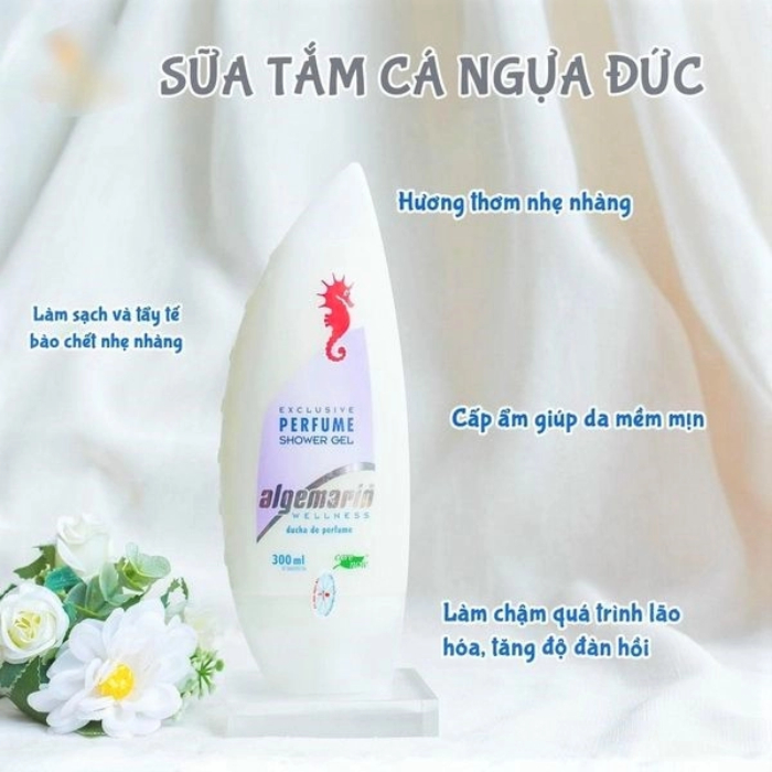 Sữa Tắm Hương Nước Hoa Cá Ngựa Algemarin 300ml bản Đức chính hãng