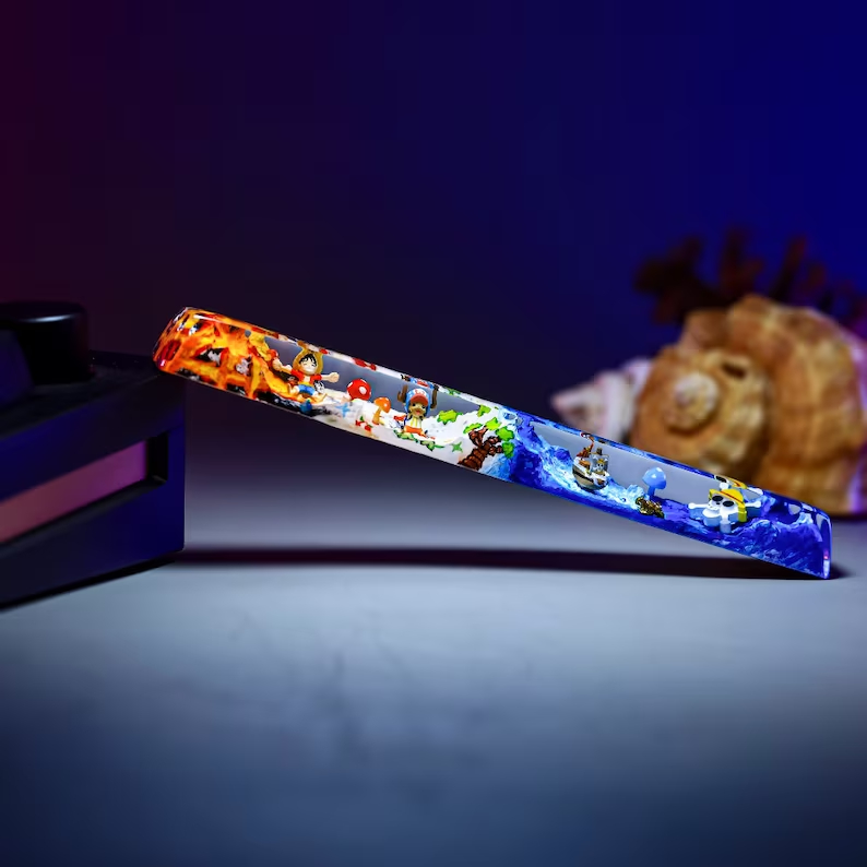 One piece 6.25U spacebar, artisan keycap, nút bàn phím cơ