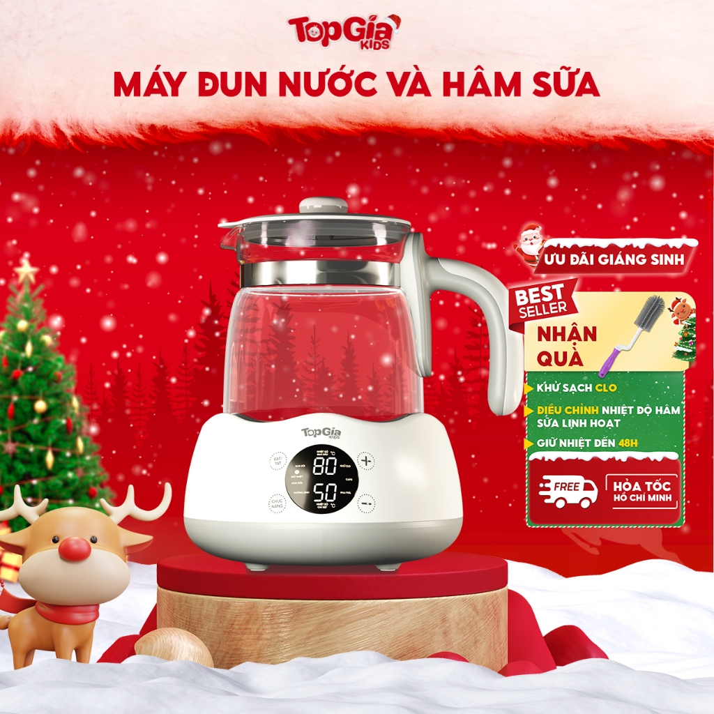 Máy hâm sữa đun nước pha sữa bình đun nước hâm sữa máy ủ sữa giữ nhiệt thông minh ấm đun nước TOPGIAKIDS X12 X8