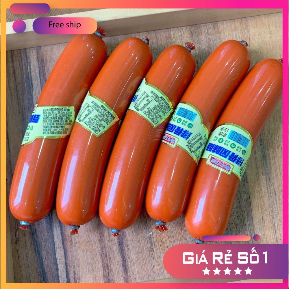 Xúc Xích Khổng Lồ, Xúc Xích Heo Hun Khói   Ăn Liền Thơm Ngon