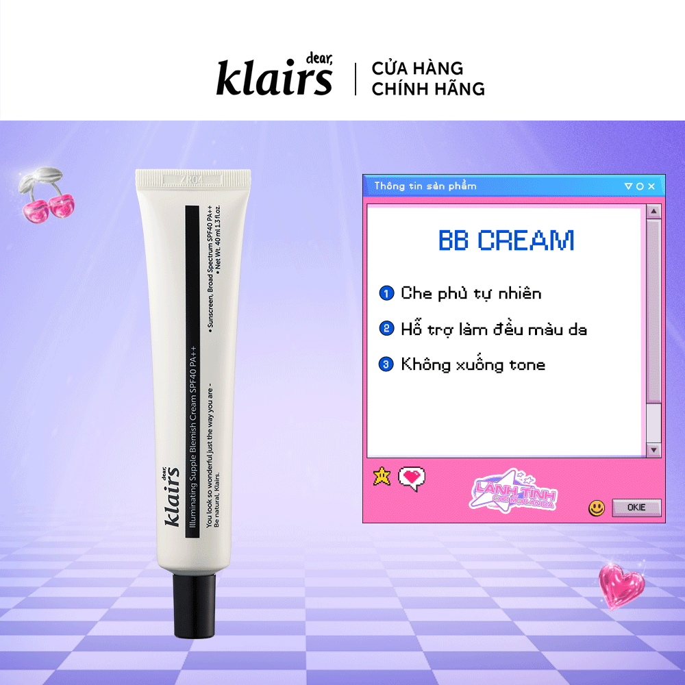 Kem trang điểm Dear, Klairs Illuminating Supple Blemish Cream 40ml